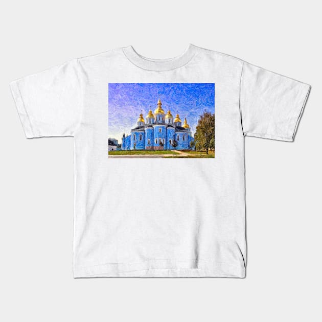 St Michael&#39;s Golden Domed Monastery, Kiev Kids T-Shirt by GrahamPrentice